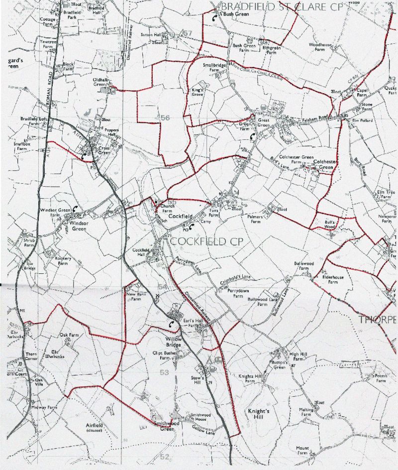 Cockfield public footpaths map