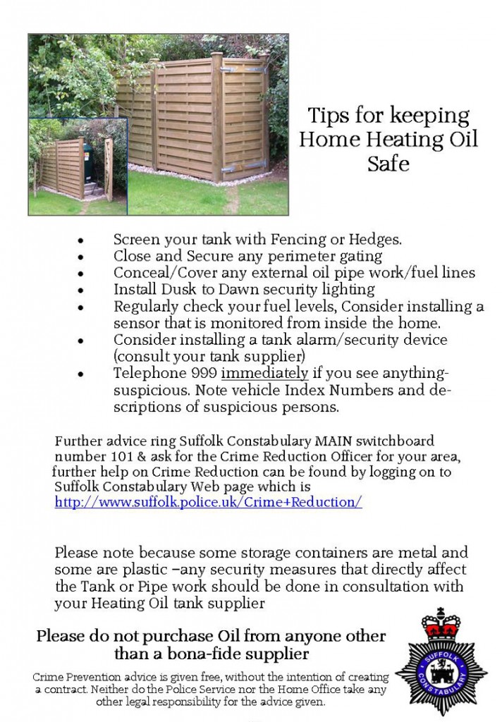Oil Theft  Protection Advice