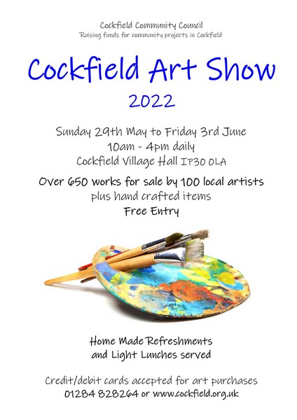 Cockfield Art Show 2022 @ Cockfield Village Hall | Cockfield | United Kingdom